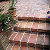 Brick tiles on stairs 10